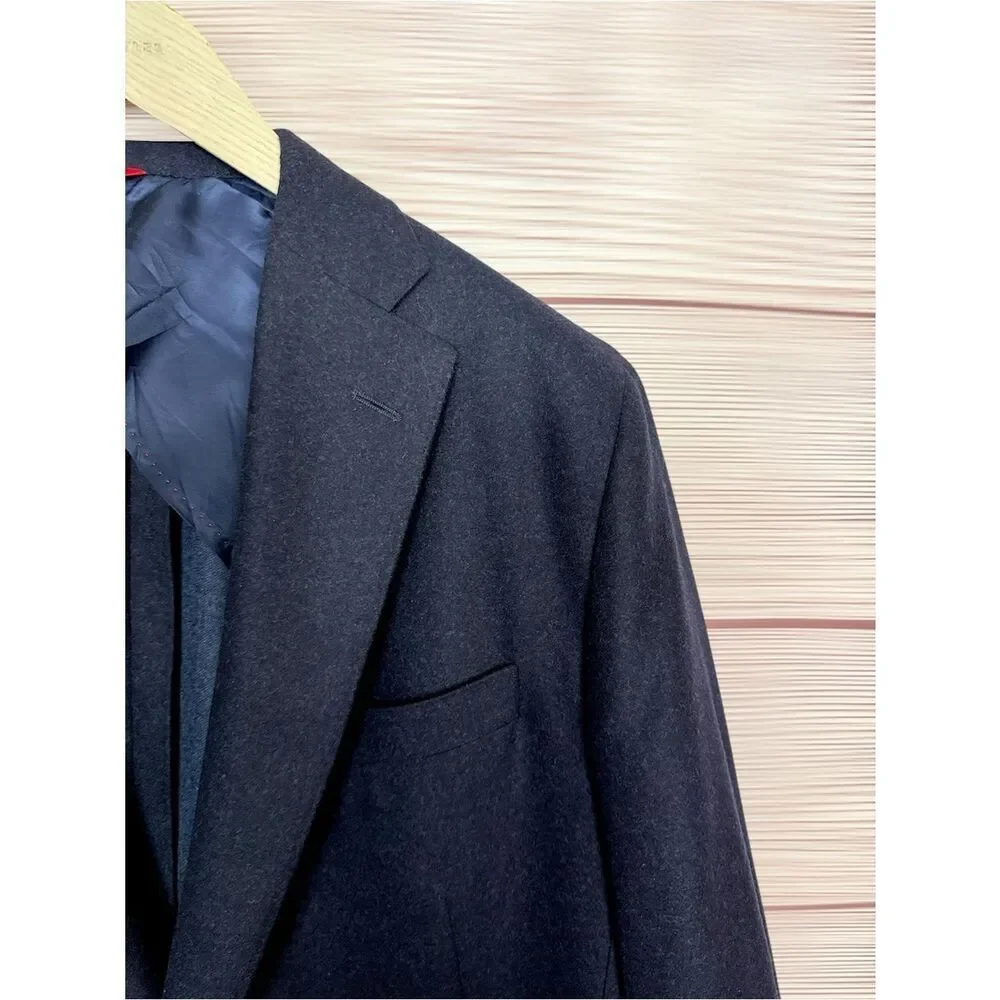 Samuelsohn Loro Piana Sweet Felt Blazer Navy Wool Sport Coat 46R - US 40-42